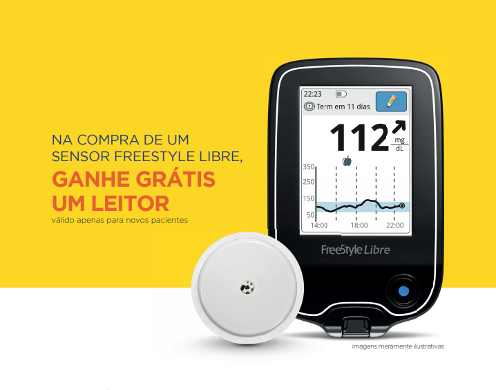 KIT FREESTYLE LIBRE - Sensor + Leitor Menor preço em KIT FREESTYLE LIBRE - Sensor + Leitor