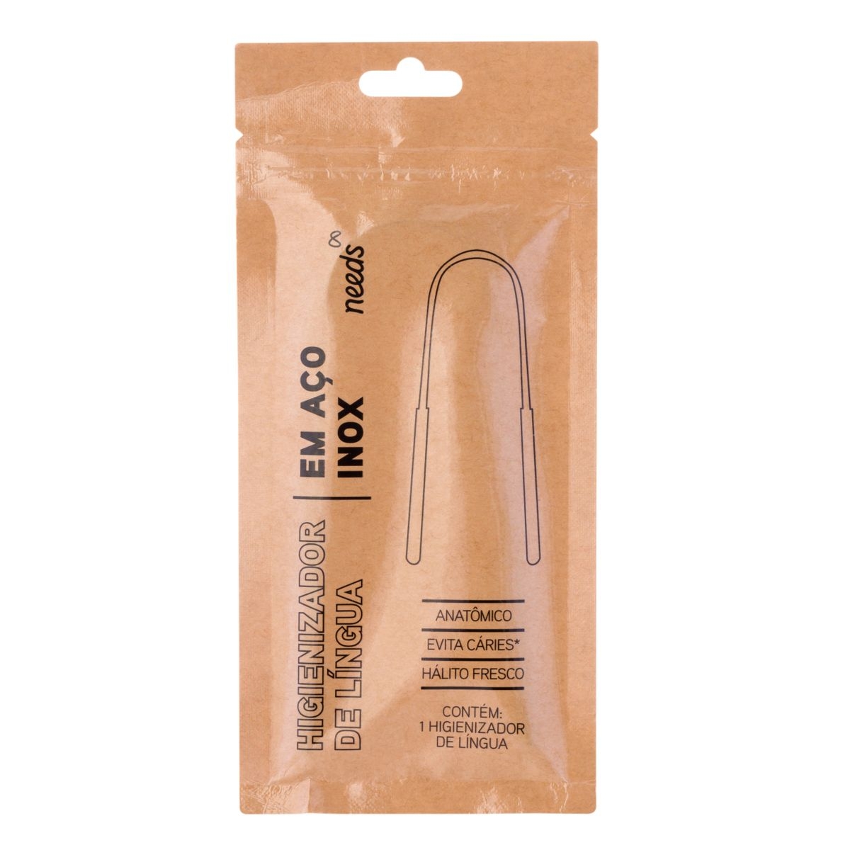 Limpador de Língua em Aço Inox Needs com 1 unidade Menor preço em Limpador de Língua em Aço Inox Needs com 1 unidade