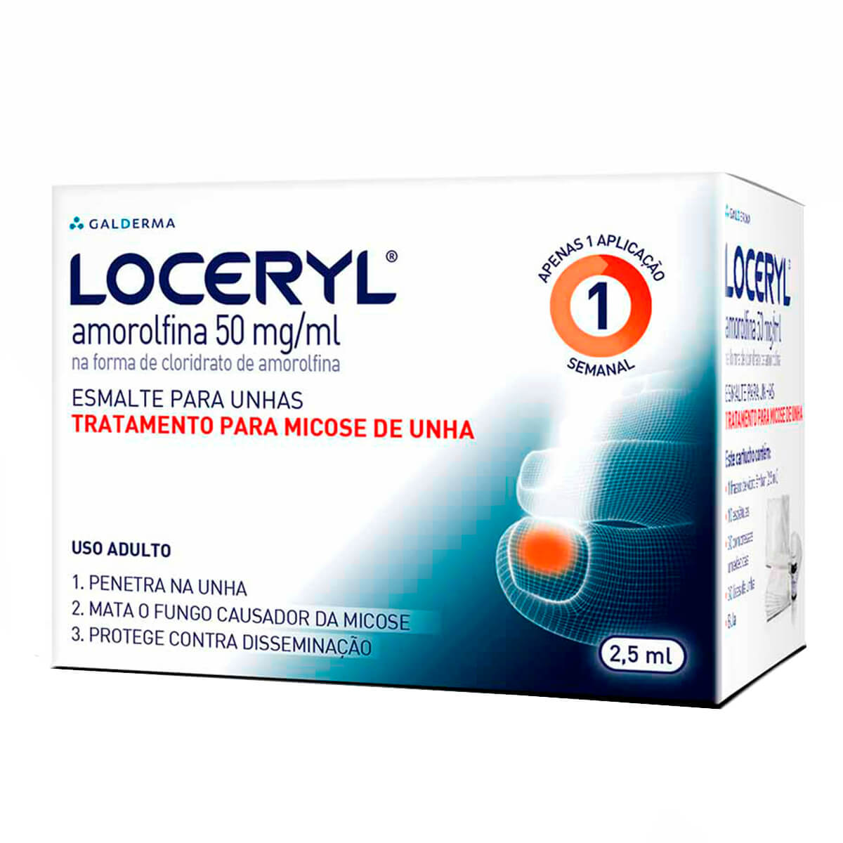 Loceryl Esmalte Antimicótico 2,5ml Esmalte 50mg | Drogasil