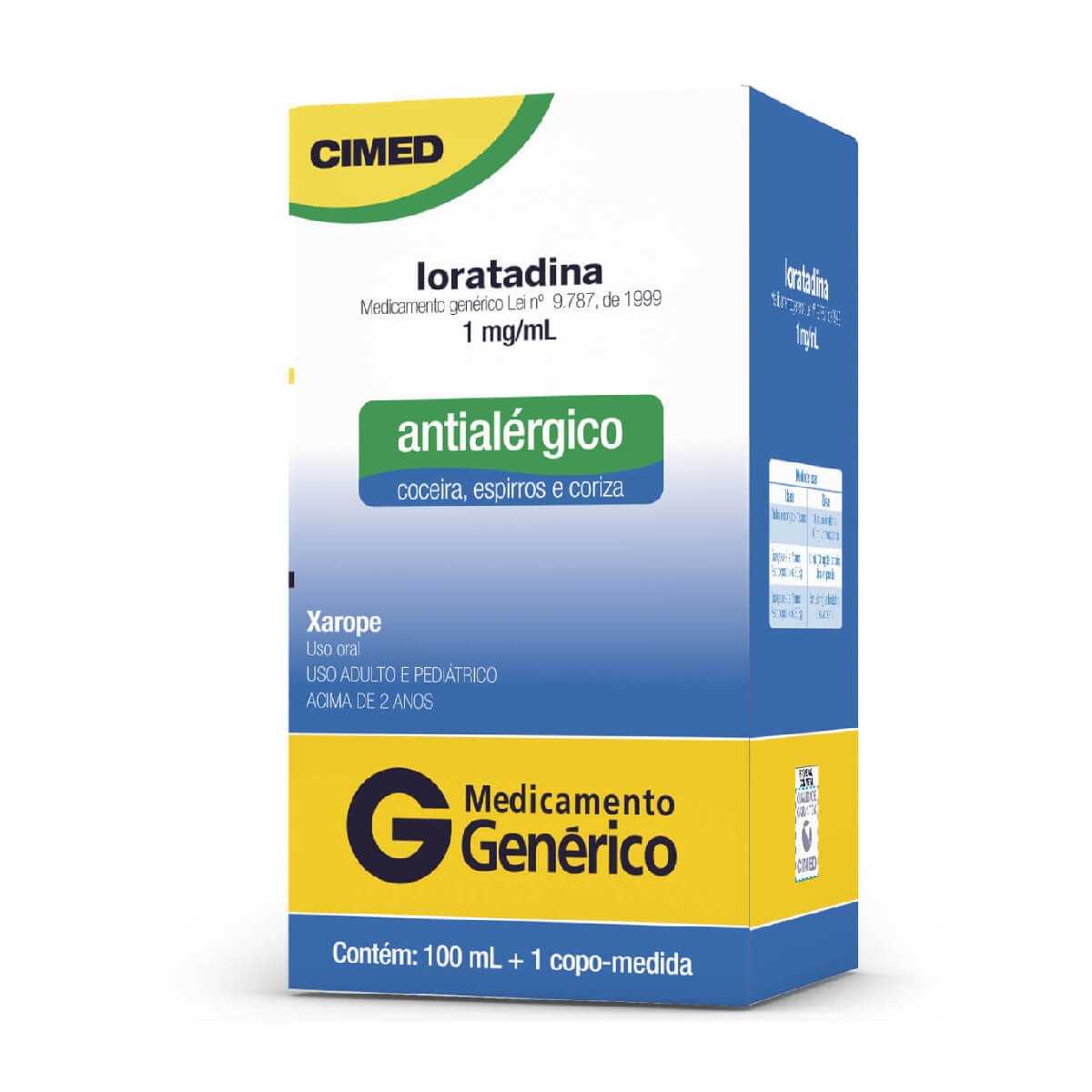 Loratadina Xarope CIMED 100ML | Drogasil