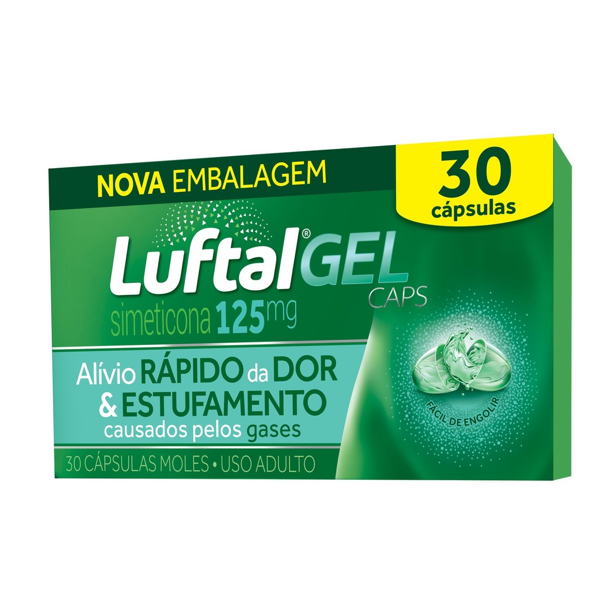 Luftal Gel Caps Simeticona 125mg 30 cápsulas com menor preço | Drogasil
