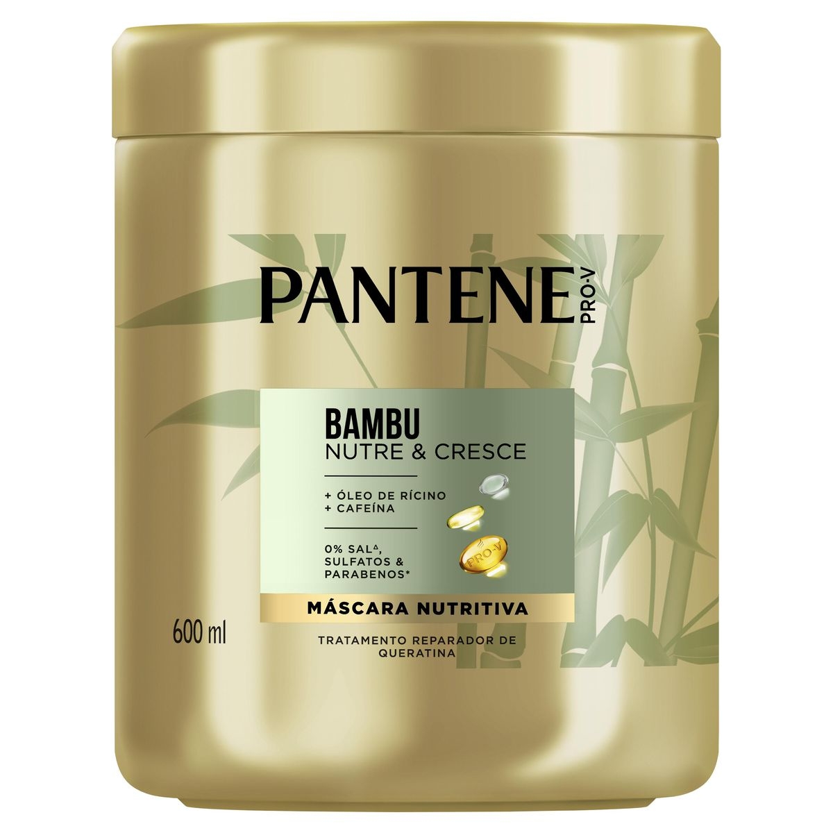 Máscara de Tratamento Capilar Pantene Pro-V Bambu com 600ml 600ml