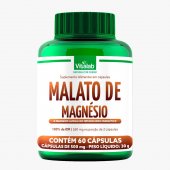 Malato de Magnésio 500mg Vitalab com 60 cápsulas
