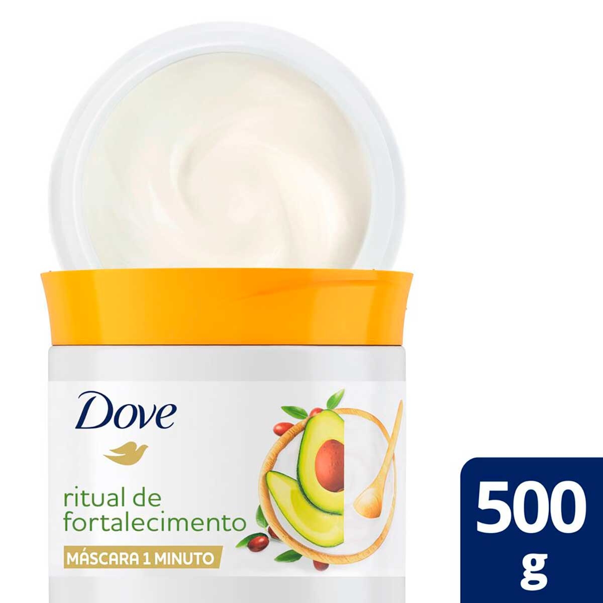 Máscara 1 Minuto Dove Ritual de Fortalecimento com 500g Menor preço em Máscara 1 Minuto Dove Ritual de Fortalecimento com 500g