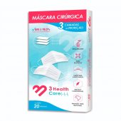 3 HEALTH MASCARA CIRURGICA TRIPLA CAMADA COM 20 UNIDADES