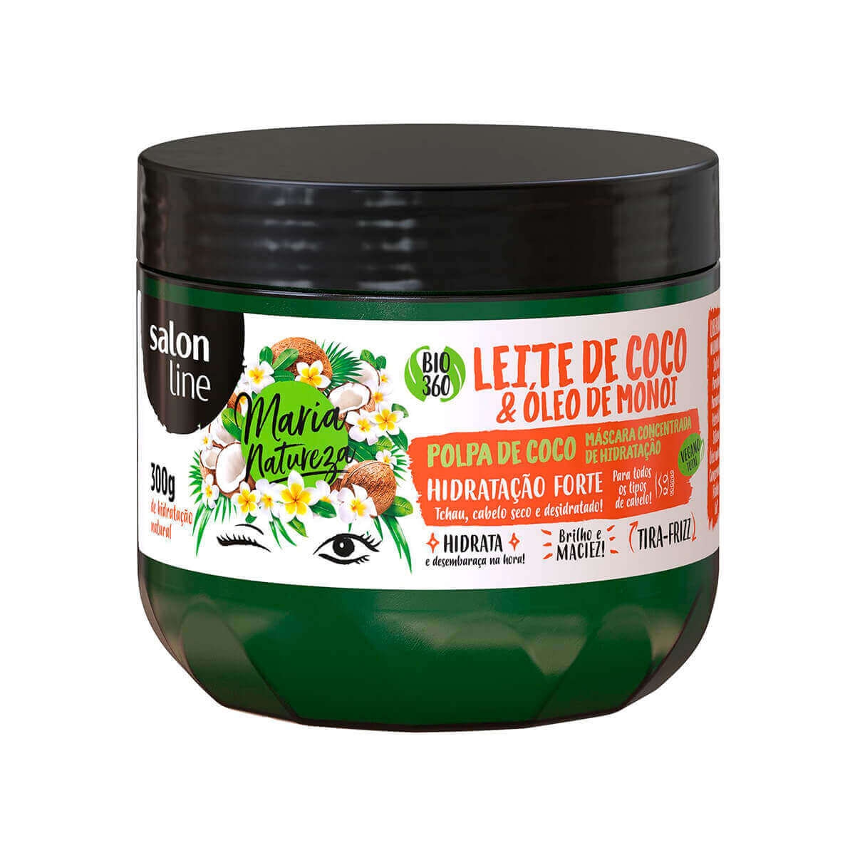 SALON LINE MASCARA MARIA NATUREZA LEITE DE COCO HIDRATACAO 300G Menor preço em SALON LINE MASCARA MARIA NATUREZA LEITE DE COCO HIDRATACAO 300G