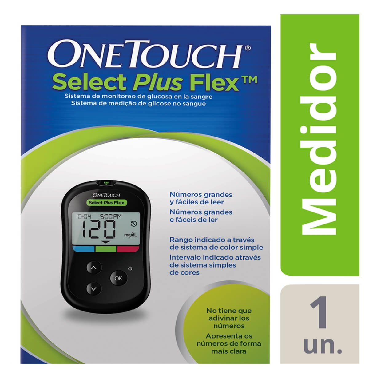 Medidor Onetouch Select Plus Flex 1 Unidade Drogasil