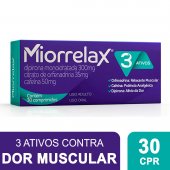Miorrelax Dipirona Monoidratada 300mg + Citrato de Orfenadrina 35mg + Cafeína 50mg 30 comprimidos