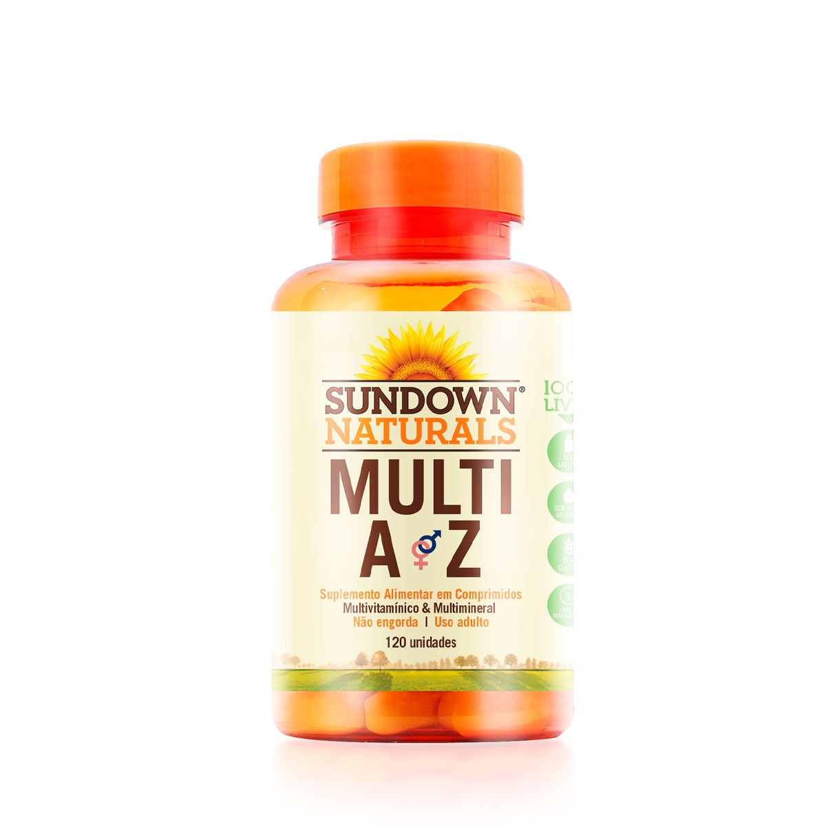 Multivitamínico Sundown Multi A-Z com 120 comprimidos