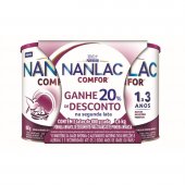 NANLAC COMFOR KIT 2 LATAS 1 A 3 ANOS FORMULA INFANTIL COM 800G 20% DESCONTO