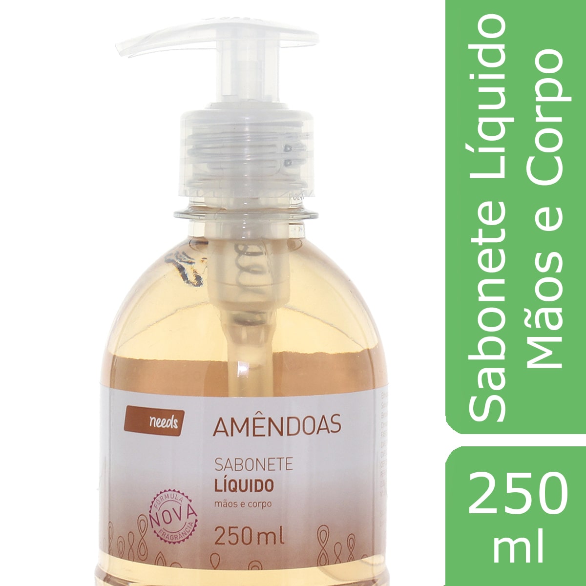 NEEDS SABONETE LIQUIDO MAOS AMENDOAS 250ML Menor preço em NEEDS SABONETE LIQUIDO MAOS AMENDOAS 250ML
