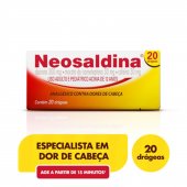 Neosaldina Dipirona 300mg + Mucato de Isometepteno 30mg + Cafeína 30mg 20 drágeas