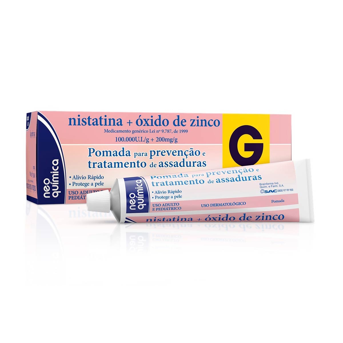 Nistatina + Óxido de Zinco Pomada para Assadura 60g - Neo Química - Genérico