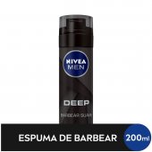NIVEA FOR MEN ESPUMA DE BARBEAR DEEP BLACK 200ML