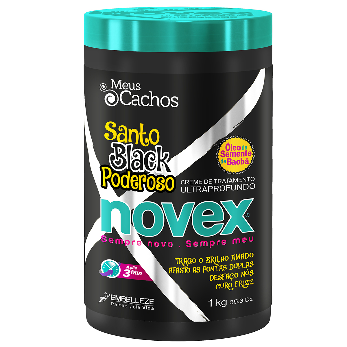 Creme de Tratamento Novex Meus Cachos Santo Black Poderoso Menor preço em Creme de Tratamento Novex Meus Cachos Santo Black Poderoso