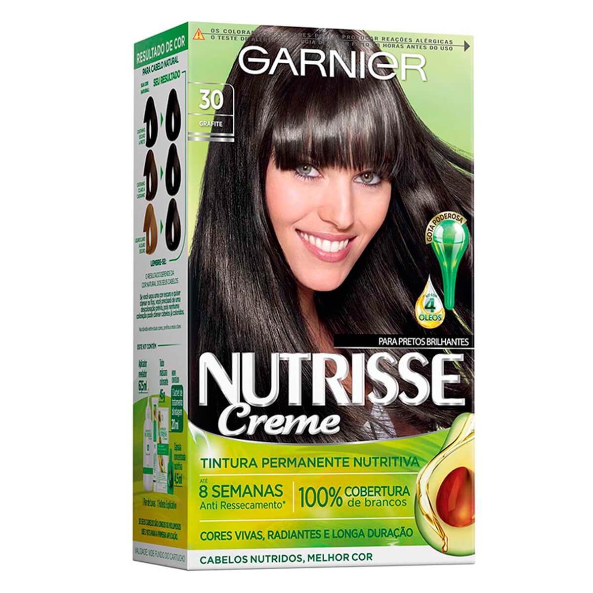 Tintura Permanente Nutrisse Creme 30 Grafite Garnier 1 Unidade