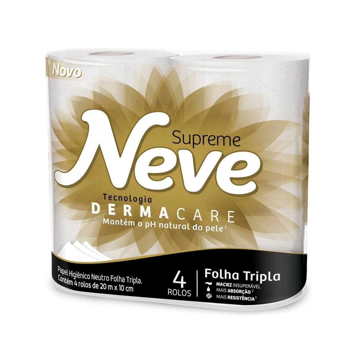 Papel Higiênico Neve Supreme com 4 rolos Menor preço em Papel Higiênico Neve Supreme com 4 rolos