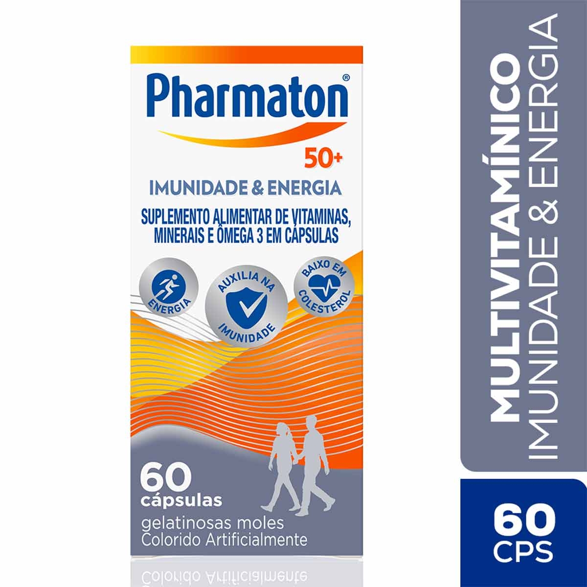 Multivitamínico Pharmaton 50+ Imunidade e Energia 60 cápsulas Menor preço em Multivitamínico Pharmaton 50+ Imunidade e Energia 60 cápsulas