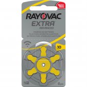 Pilha para Aparelho Auditivo 10 Rayovac Extra Advanced com 6 unidades