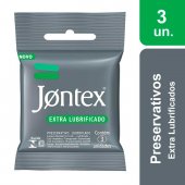 Preservativo Jontex Extra Lubrificado com 3 Unidades