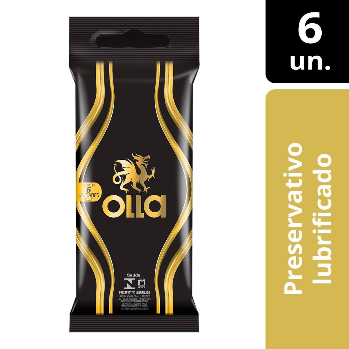 Preservativo Olla Lubrificado com 6 Unidades Menor preço em Preservativo Olla Lubrificado com 6 Unidades