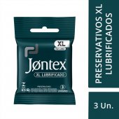JONTEX PRESERVATIVO LUBRIFICADO XL COM 3 UNIDADES