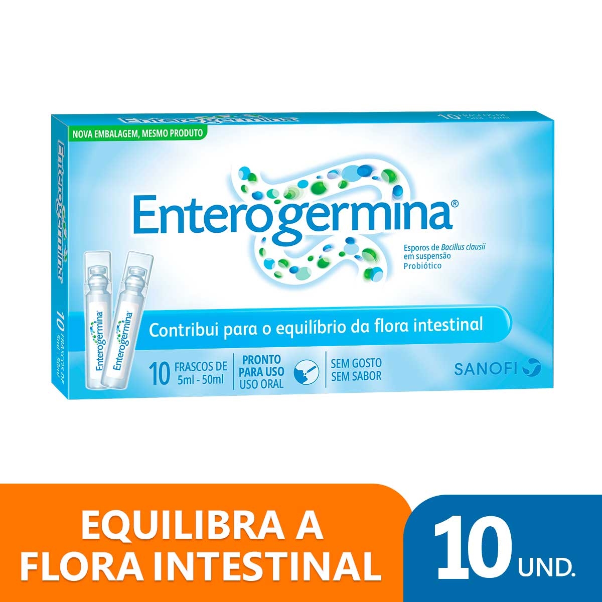 Probiótico Enterogermina - 10 Frascos de 5ml