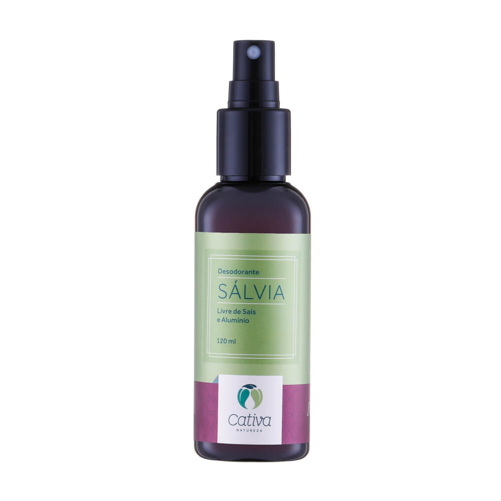 Desodorante Spray Natural de Sálvia 120ml – Cativa Natureza