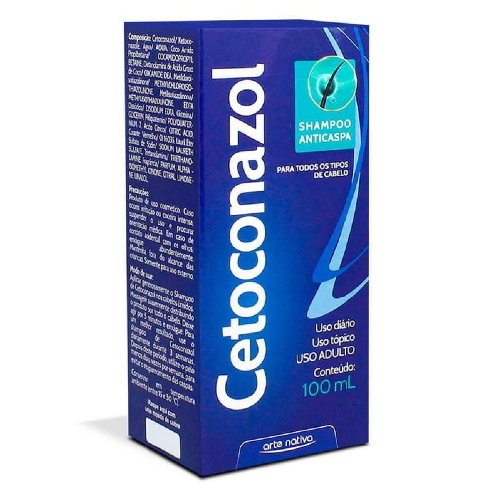 Shampoo Cetoconazol Arte Nativa C/ 100mL