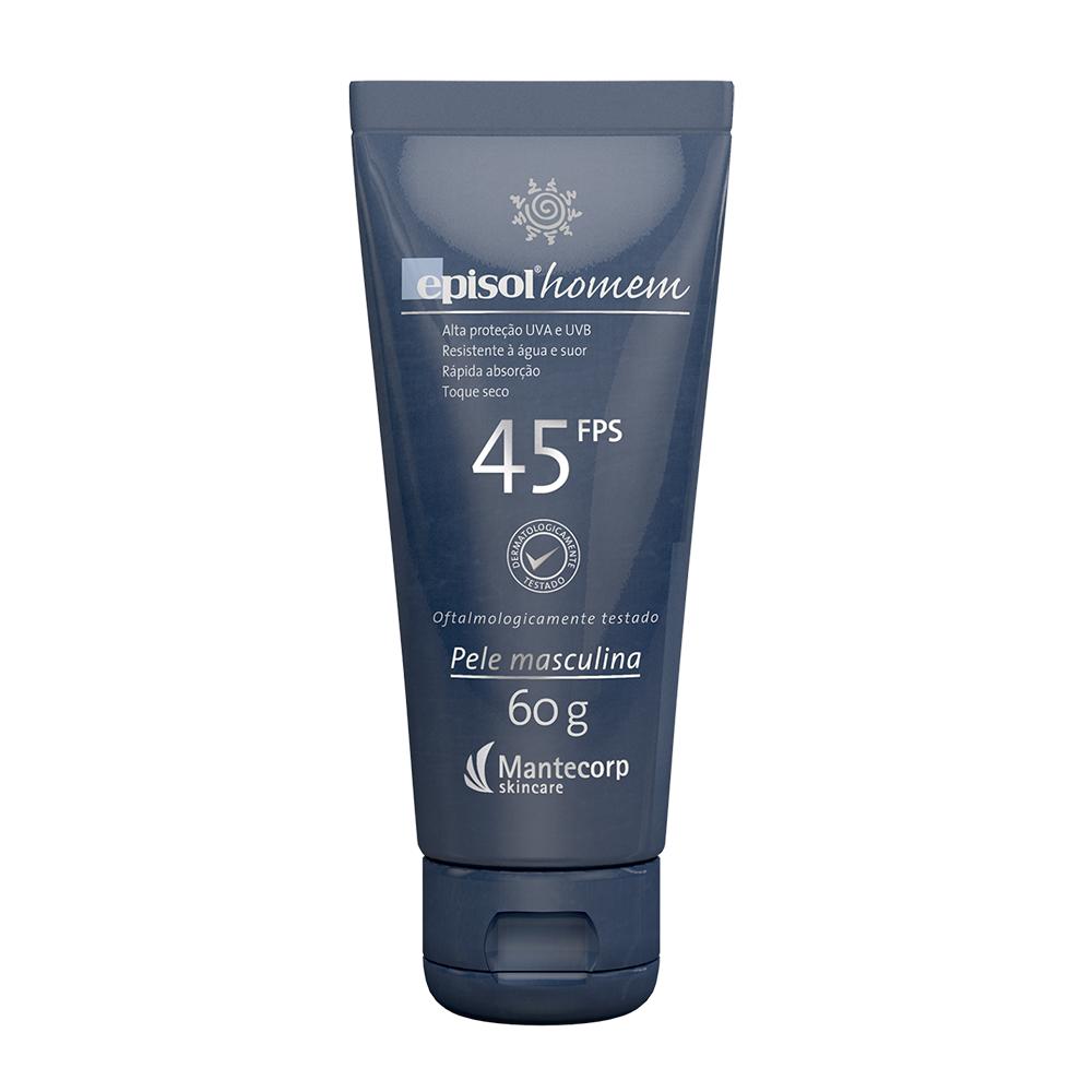 Protetor Solar Facial Episol Homem Fps 45 60g Menor preço em Protetor Solar Facial Episol Homem Fps 45 60g
