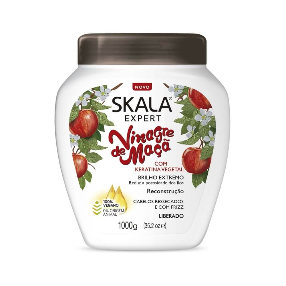 Skala Vinagre De Maçã Creme De Cabelo 1kg Menor preço em Skala Vinagre De Maçã Creme De Cabelo 1kg