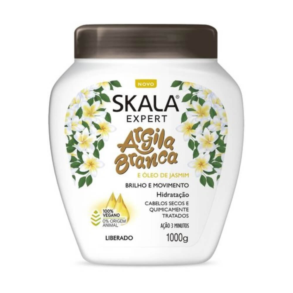 Skala Argila Branca Creme De Cabelo 1kg Menor preço em Skala Argila Branca Creme De Cabelo 1kg