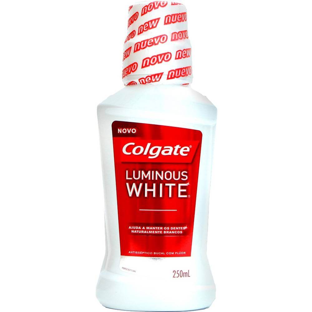 enxaguante bucal colgate luminous white