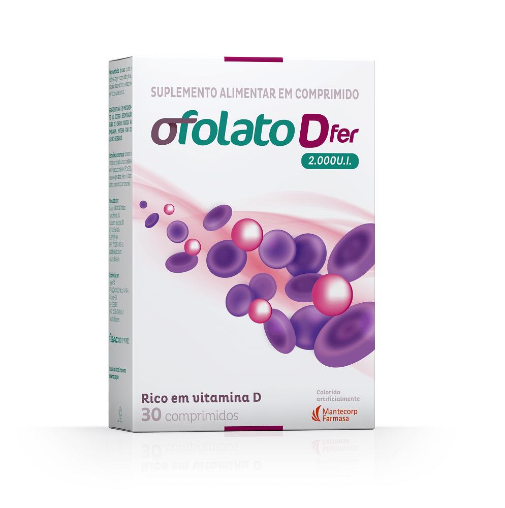 Suplemento de Vitamina D Ofolato D Fer 2000UI 30 Comprimidos