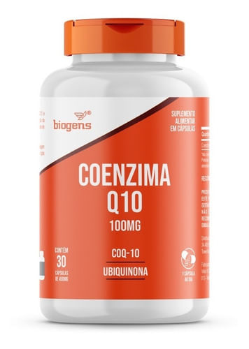 Coenzima Q10 100mg, 30caps, Coq-10, Ubiquinona Biogens - Sem sabor Menor preço em Coenzima Q10 100mg, 30caps, Coq-10, Ubiquinona Biogens - Sem sabor