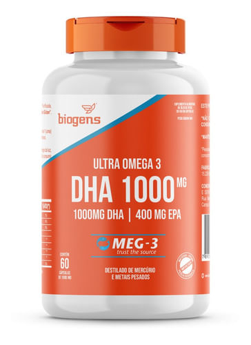 Ultra Omega 3 Dha 1000mg Epa 400mg Mag-3 60 Caps Biogens - Sem sabor Menor preço em Ultra Omega 3 Dha 1000mg Epa 400mg Mag-3 60 Caps Biogens - Sem sabor