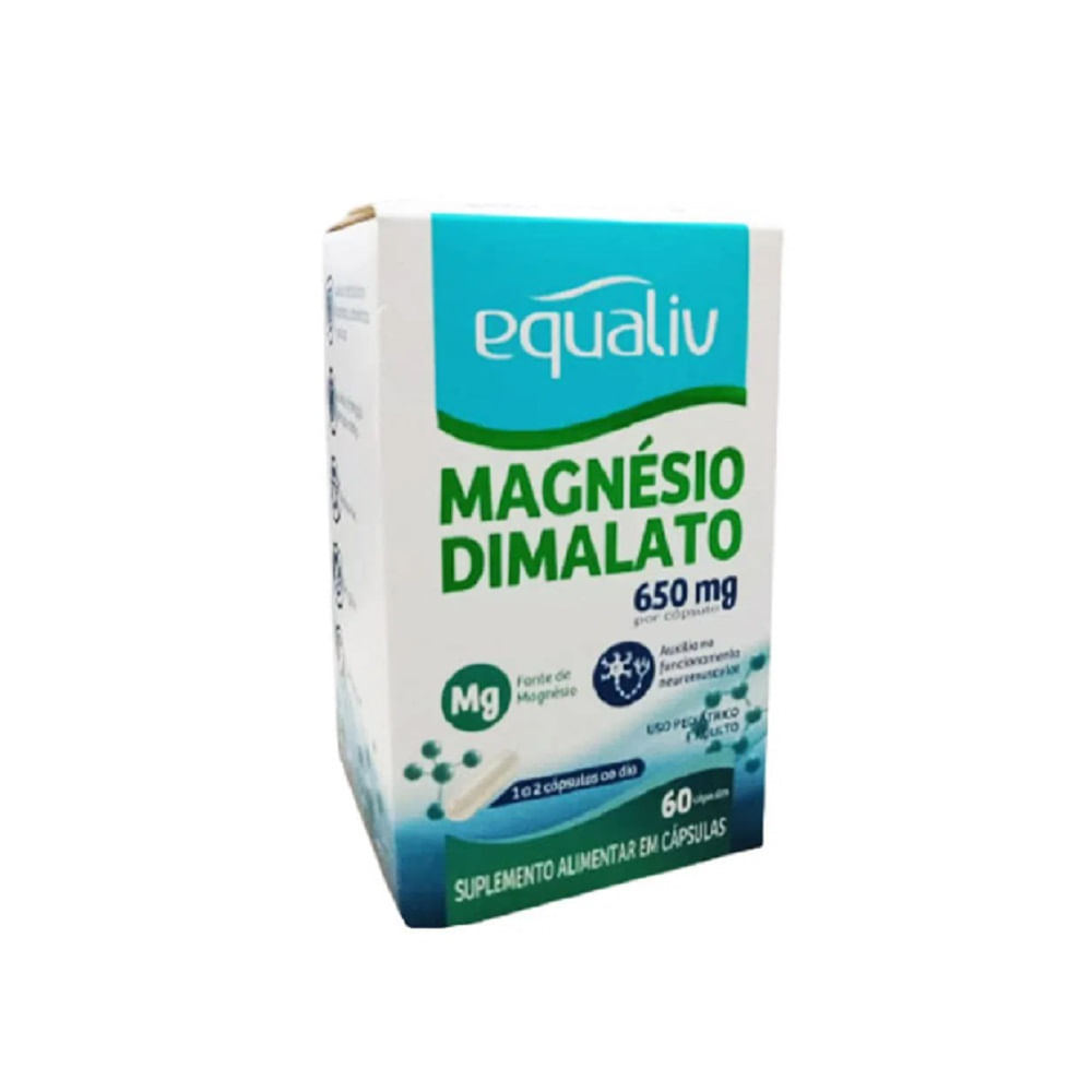 Magnésio Dimalato 650mg 60 Cáps Menor preço em Magnésio Dimalato 650mg 60 Cáps