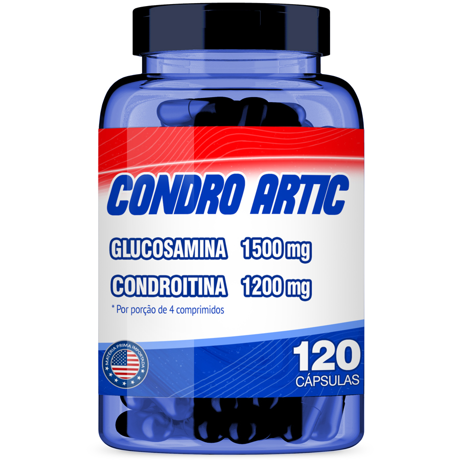 Condro Artic Glucosamina 1500mg Condroitina 1200mg UP Sports Nutrition 120 Cápsulas Menor preço em Condro Artic Glucosamina 1500mg Condroitina 1200mg UP Sports Nutrition 120 Cápsulas