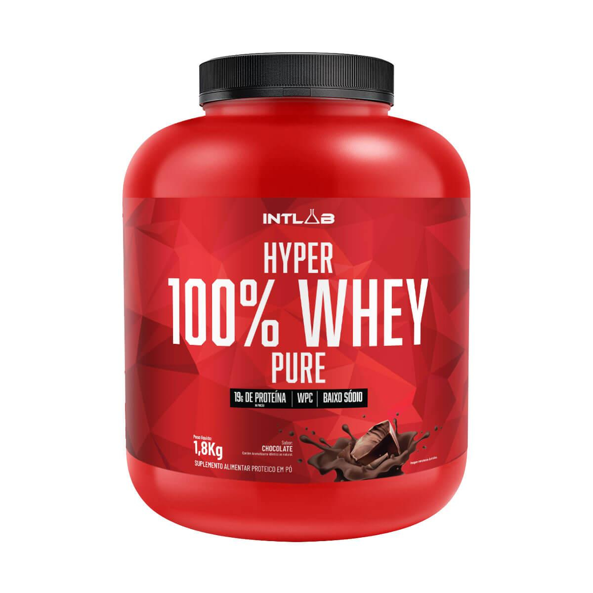 WHEY CONCENTRADO HYPER WHEY 100% PURE (1,8KG) - CHOCOLATE - INTLAB Menor preço em WHEY CONCENTRADO HYPER WHEY 100% PURE (1,8KG) - CHOCOLATE - INTLAB
