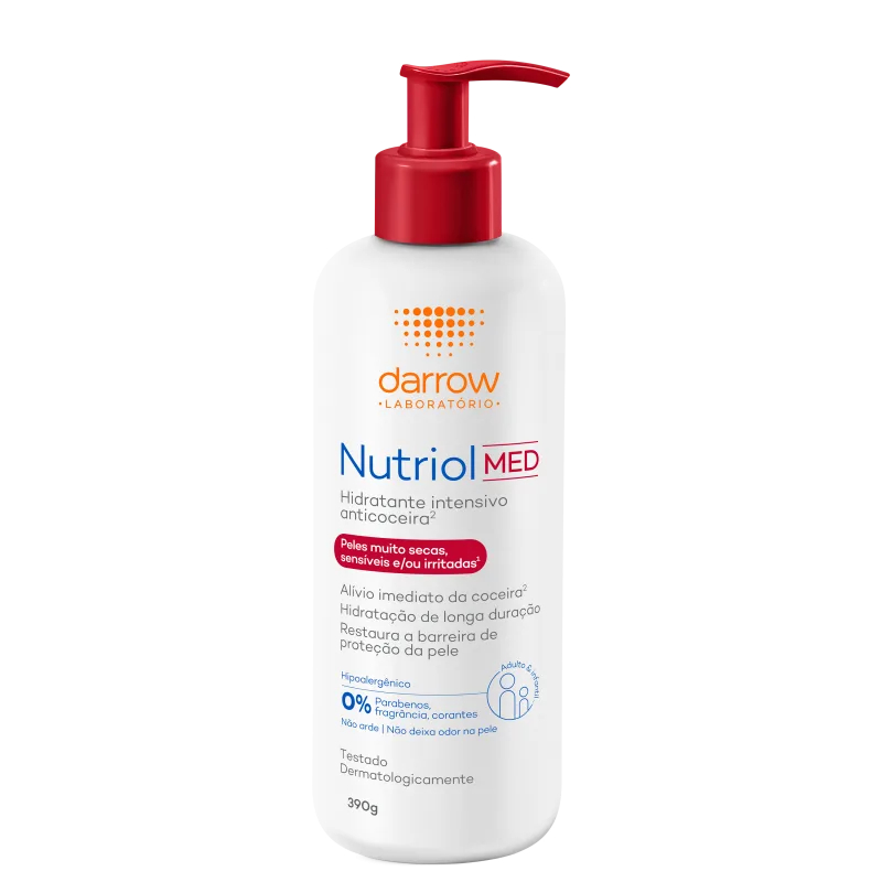 LOçãO HIDRATANTE CORPORAL INTENSIVA ANTICOCEIRA NUTRIOL MED DARROW 390G