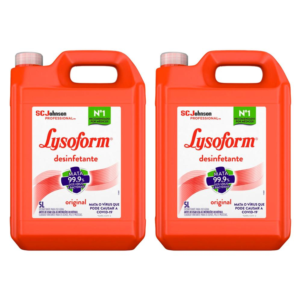 KIT 2 DESINFETANTE LYSOFORM USO GERAL ORIGINAL 5L Menor preço em KIT 2 DESINFETANTE LYSOFORM USO GERAL ORIGINAL 5L