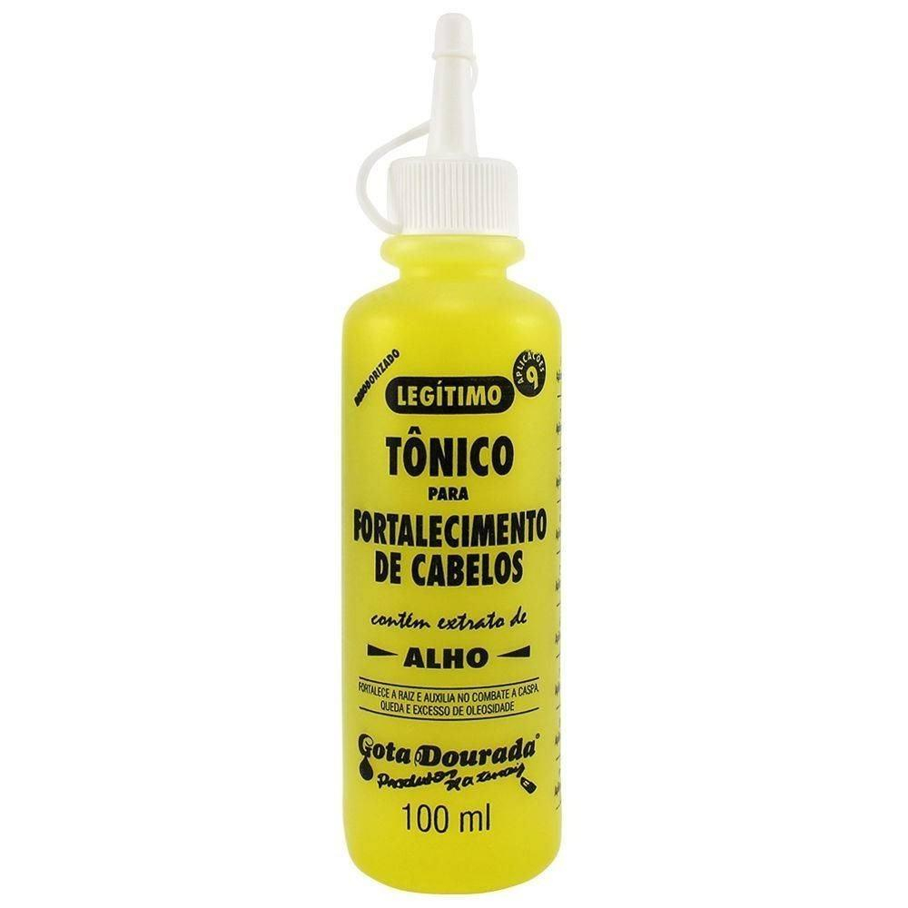 TONICO CAPILAR GOTA DOURADA FORTALECIMENTO ALHO 100ML Menor preço em TONICO CAPILAR GOTA DOURADA FORTALECIMENTO ALHO 100ML