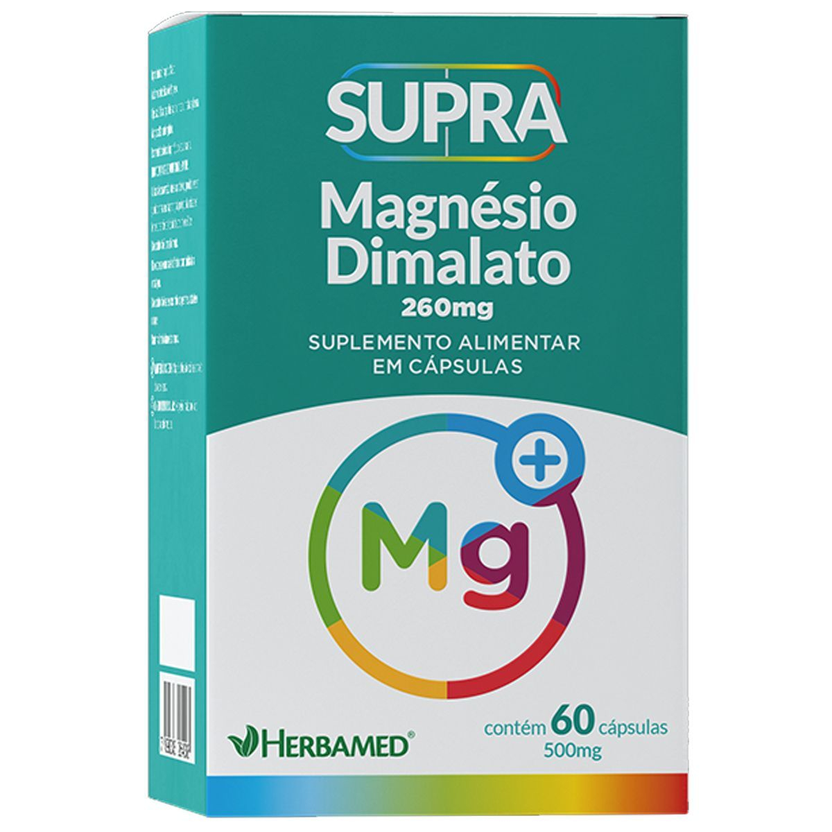 Magnesio Rocha SUPRA MAGNéSIO DIMALATO - 500MG 60 CáPSULAS - HERBAMED | Drogasil
