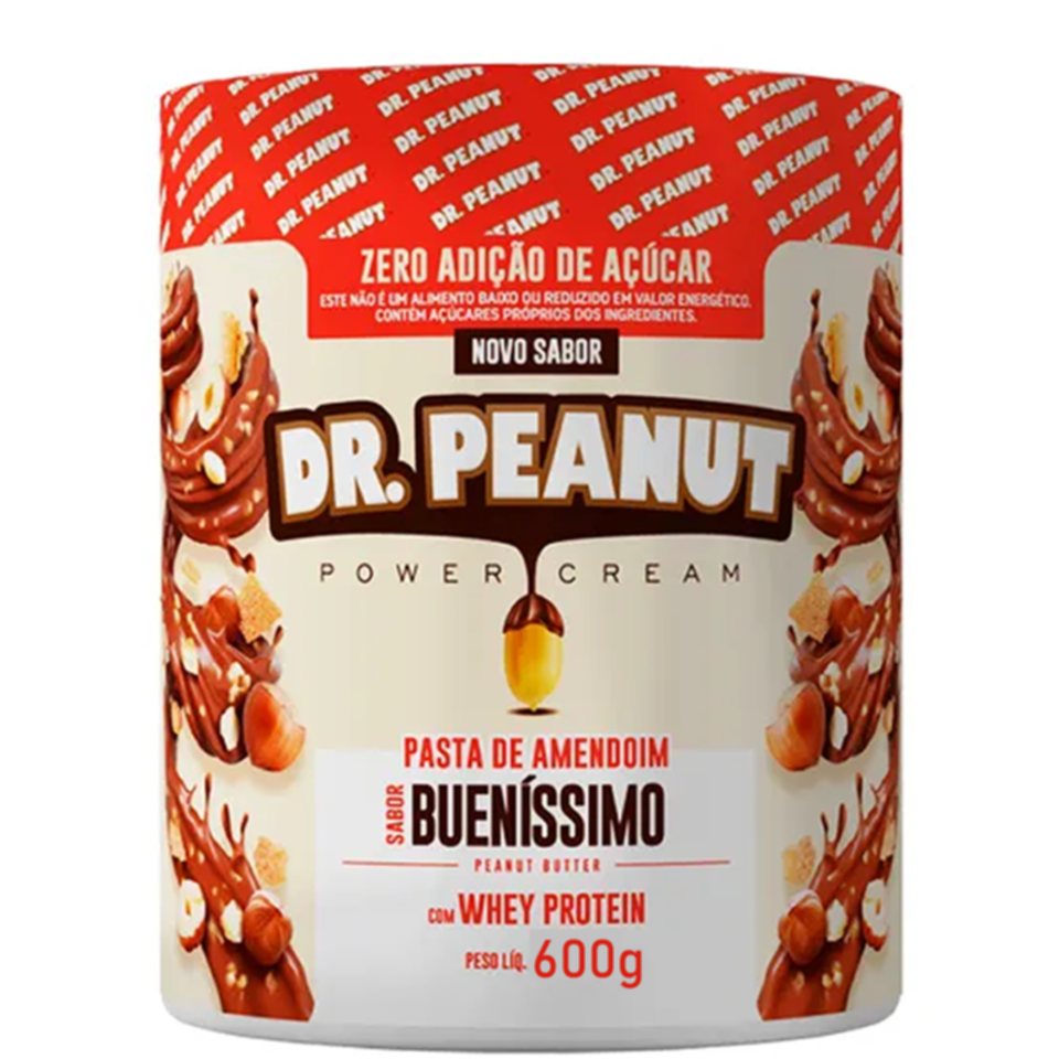 Pasta de Amendoim Pro com Whey Protein Dr. Peanut Buenissimo 600g Menor preço em Pasta de Amendoim Pro com Whey Protein Dr. Peanut Buenissimo 600g