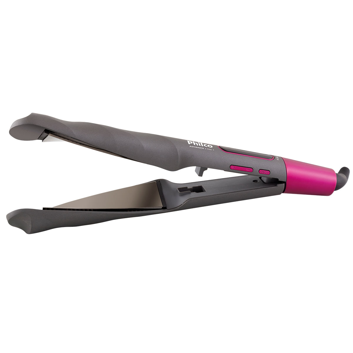 PRANCHA CACHEADORA PHILCO ADVANCE 2 EM 1 PPR04CZ TITANIUM Bivolt Menor preço em PRANCHA CACHEADORA PHILCO ADVANCE 2 EM 1 PPR04CZ TITANIUM Bivolt