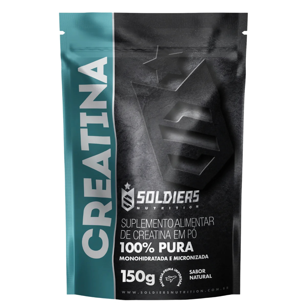 CREATINA MONOHIDRATADA 150G - 100% PURA IMPORTADA - SOLDIERS NUTRITION
