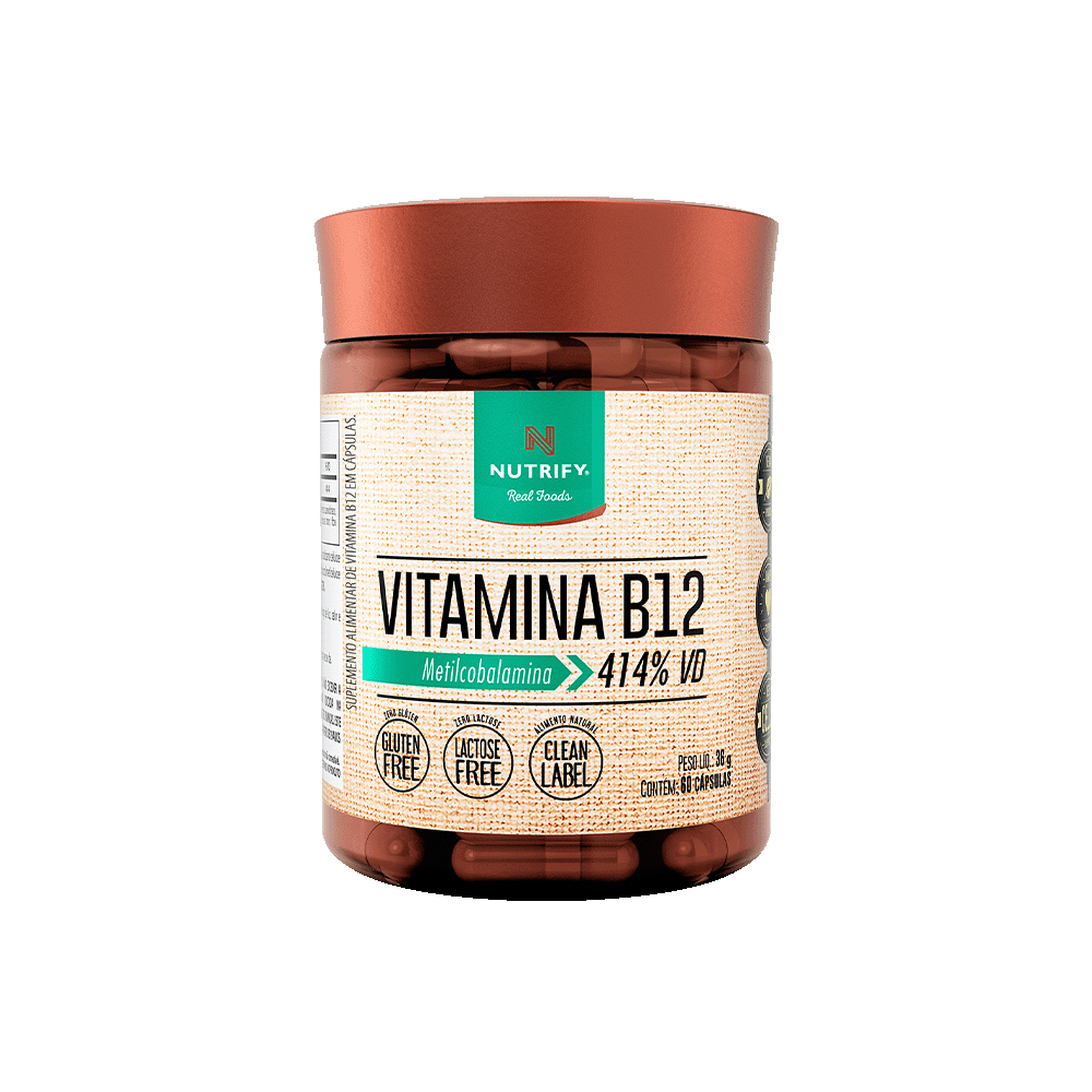 Vitamina B12 Nutrify 60 Cápsulas Neutro Menor preço em Vitamina B12 Nutrify 60 Cápsulas Neutro