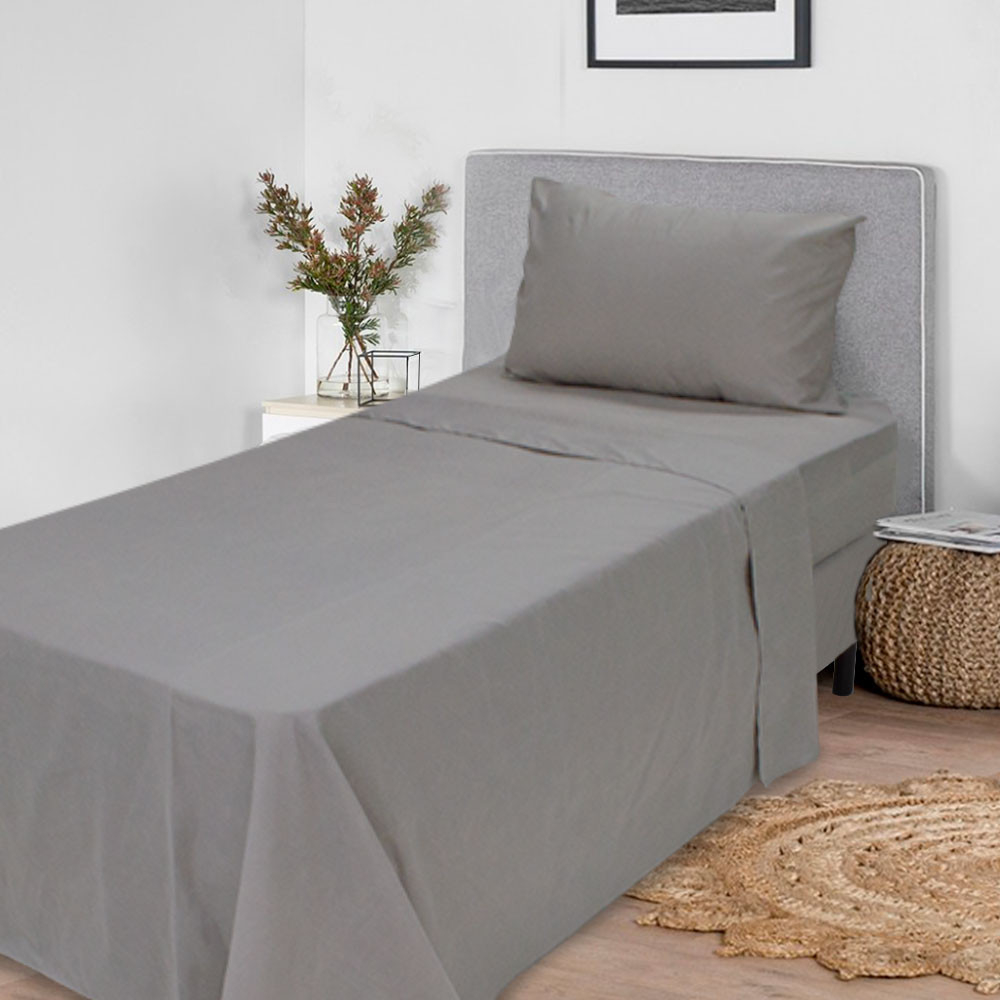 JOGO CAMA LENçOL SOLTEIRO ANTIALéRGICO 3 PEçAS 88X188X30CM Cinza Menor preço em JOGO CAMA LENçOL SOLTEIRO ANTIALéRGICO 3 PEçAS 88X188X30CM Cinza