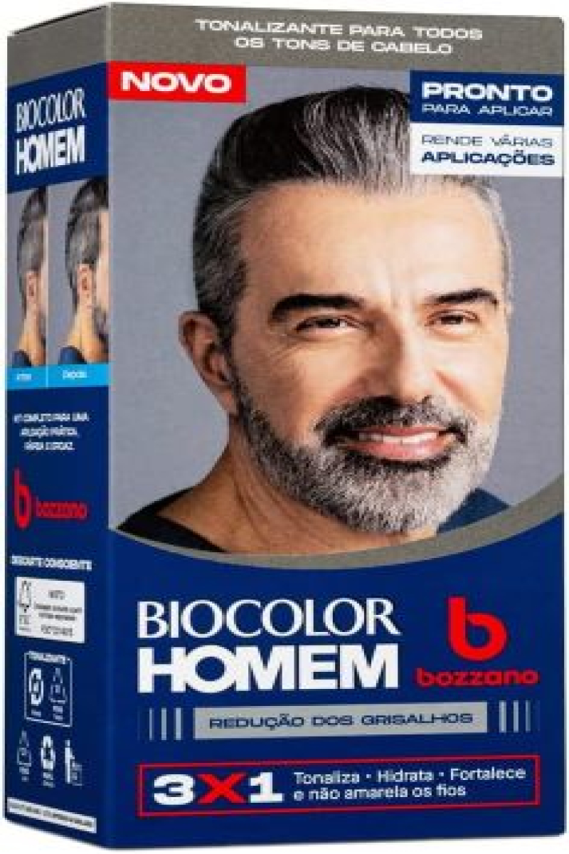 TONALIZANTE DE CABELO MASCULINO BIOCOLOR HOMEM BOZZANO REDUçãO DOS GRISALHOS Menor preço em TONALIZANTE DE CABELO MASCULINO BIOCOLOR HOMEM BOZZANO REDUçãO DOS GRISALHOS