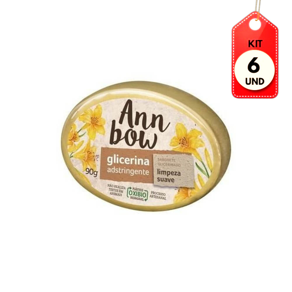 KIT C/06 ANN BOW SABONETE ADSTRINGENTE GLICERINA 90G Menor preço em KIT C/06 ANN BOW SABONETE ADSTRINGENTE GLICERINA 90G